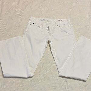 GAP Women's Straight Leg White Jeans